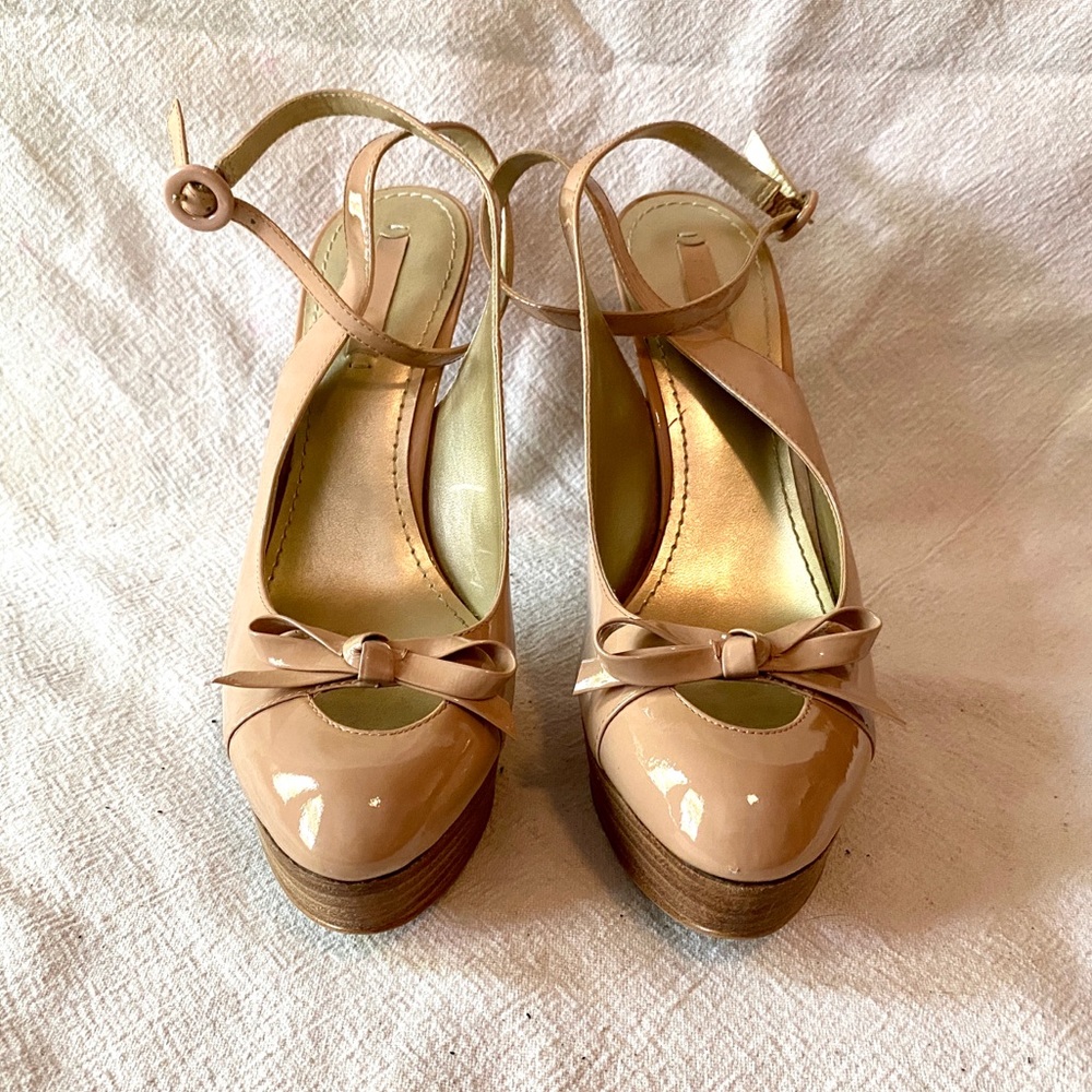 Nine West Platform Ankle Wrap Heels, 9.5M